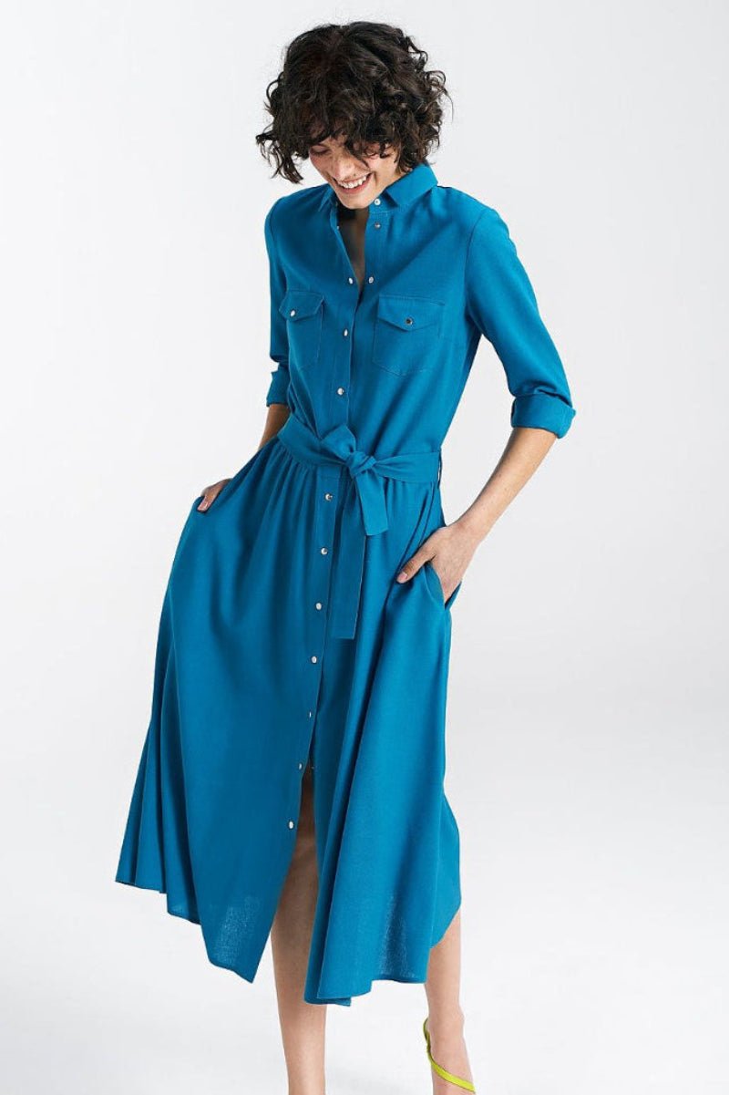 women_fashion - littlescollectionDressA - Line Nife Day Dress Button - Up With Side PocketsMatterhorn_ProductId_192967