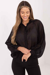 women_fashion - littlescollectionblouseTencel Puffy Long Sleeve Button - up Festival ShirtMatterhorn_Color_beige