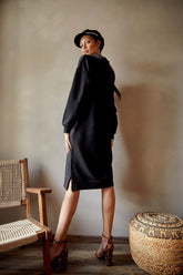 Fasardi Winter Midi Dress Black - Littles Collection 