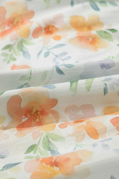 Frill Notched Puff Sleeve Dress