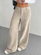 women_fashion - littlescollectionWomen pantsWide - Leg Bold Silhouette Corduroy Pantsjeans pant