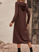Striped Zip Front Hooded Dress - Littles Collection 