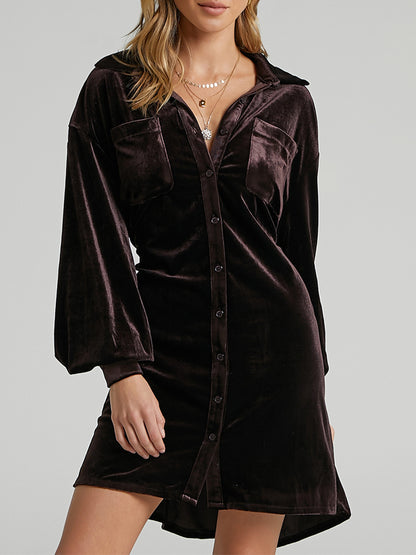 Velvet Mini Dress - Littles Collection 