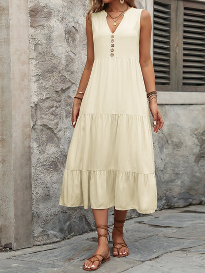 Ivy Lane Decorative Button Dress - Littles Collection 
