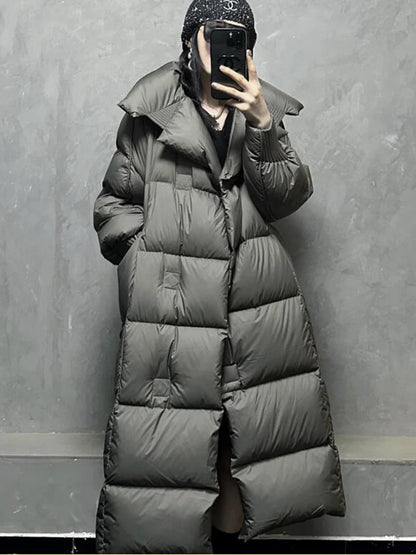 Puffer Thicken Warm Winter Long Quilted Padded Jacket 